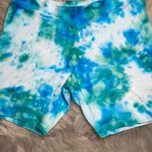 Tie dye biker shorts